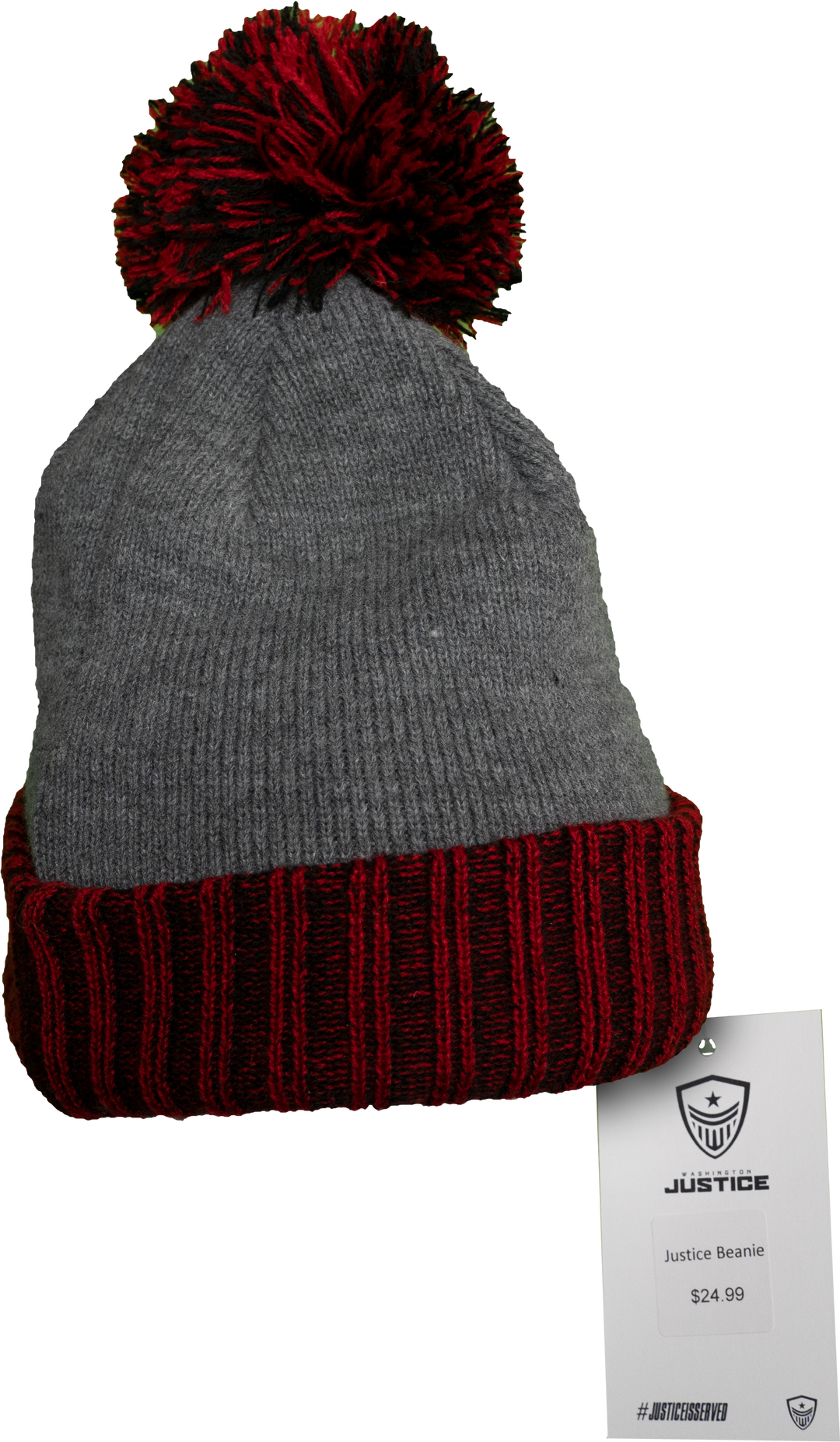 Washington Justice Logo Cuffed Pom Beanie