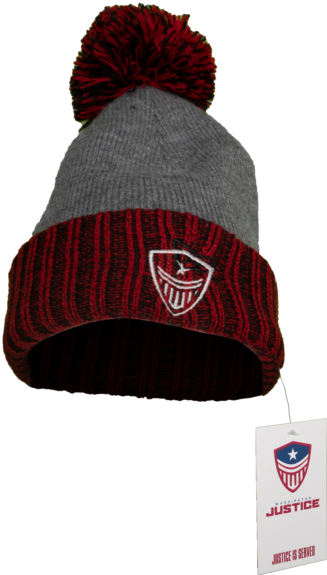 Washington Justice Logo Cuffed Pom Beanie