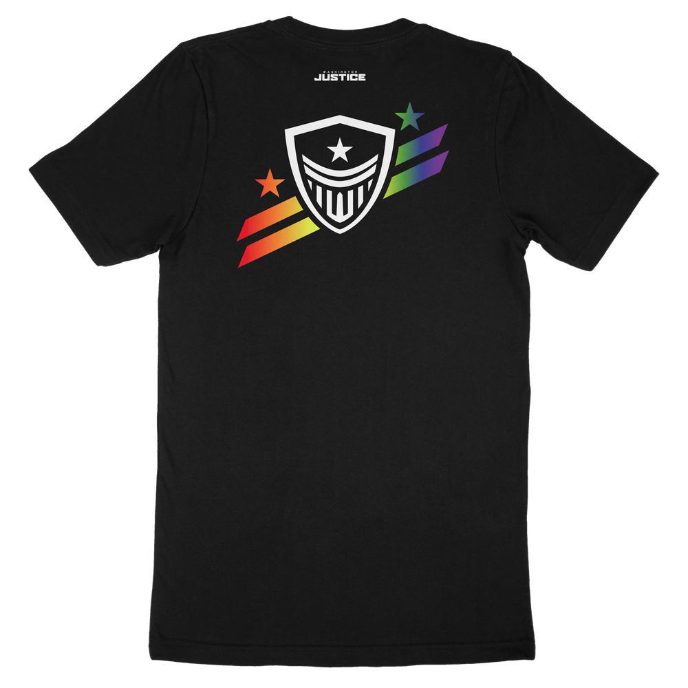Justice Rainbow Shield, Stars, & Stripes T-Shirt