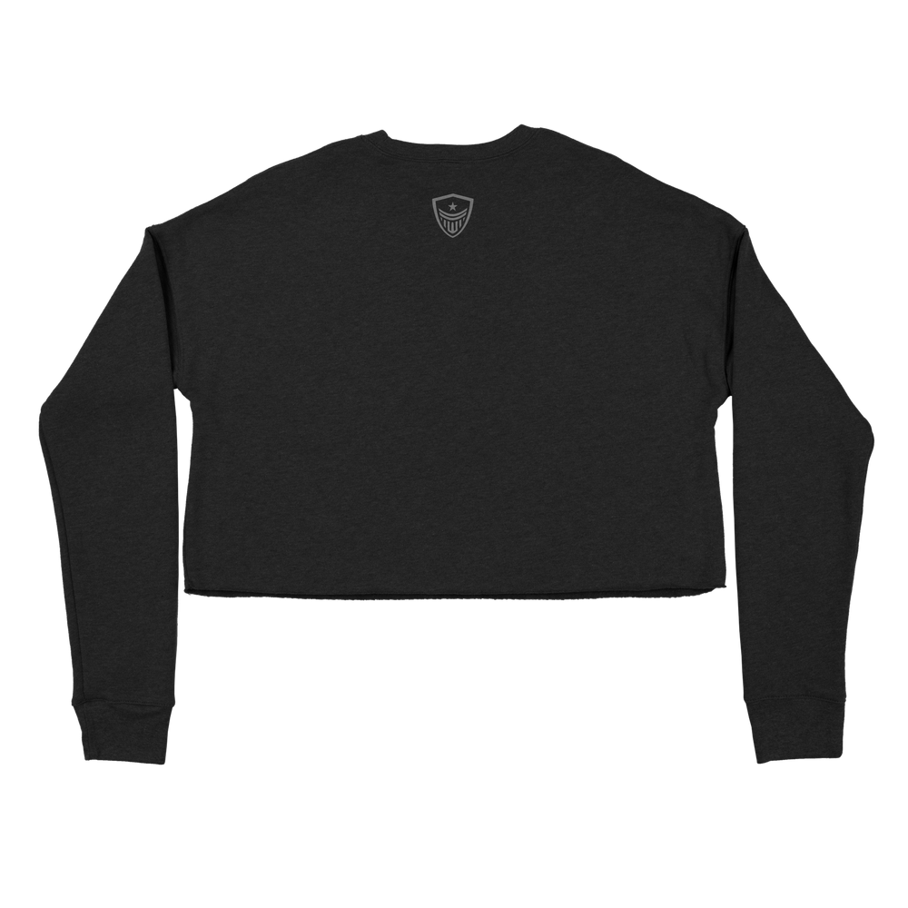 Justice Ladies Logo Cropped Crewneck Sweatshirt