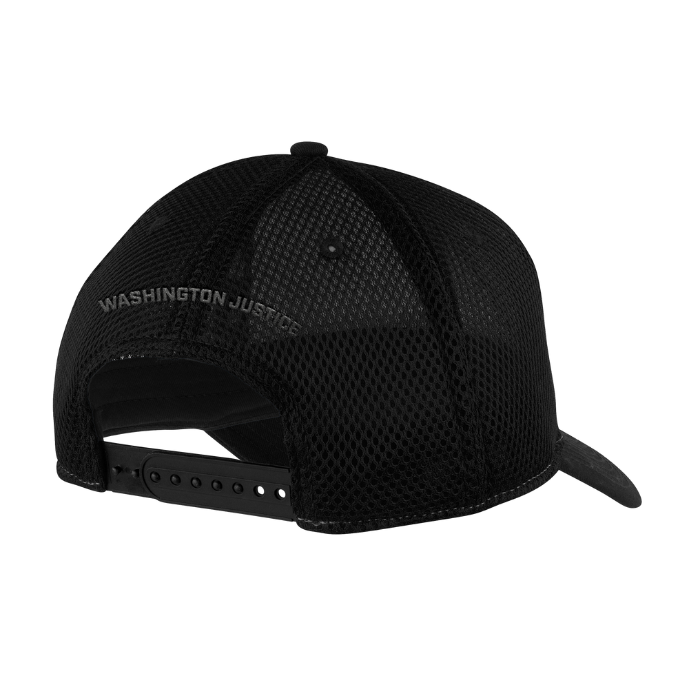 Justice Logo Mesh Baseball Hat (Black)