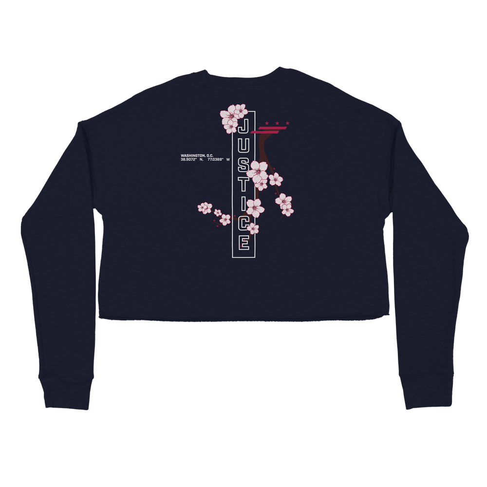 Justice Cherry Blossom Cropped Sweatshirt
